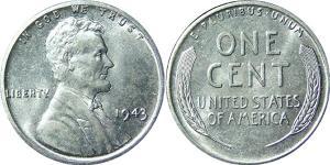 1 Цент США (1776 - ) Бронза Авраам Линкольн (1809-1865)