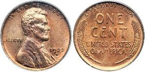 1 Цент США (1776 - ) Бронза Авраам Линкольн (1809-1865)