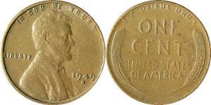 1 Цент США (1776 - ) Бронза Авраам Линкольн (1809-1865)