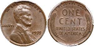 1 Цент США (1776 - ) Бронза Авраам Линкольн (1809-1865)