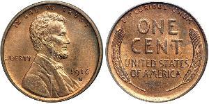1 Цент США (1776 - ) Бронза Авраам Лінкольн (1809-1865)