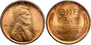 1 Цент США (1776 - ) Бронза Авраам Лінкольн (1809-1865)