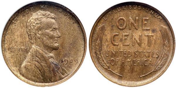 1 Цент США (1776 - ) Бронза Авраам Лінкольн (1809-1865)