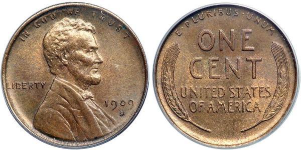 1 Цент США (1776 - ) Бронза Авраам Лінкольн (1809-1865)
