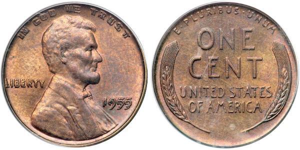 1 Цент США (1776 - ) Бронза Авраам Лінкольн (1809-1865)