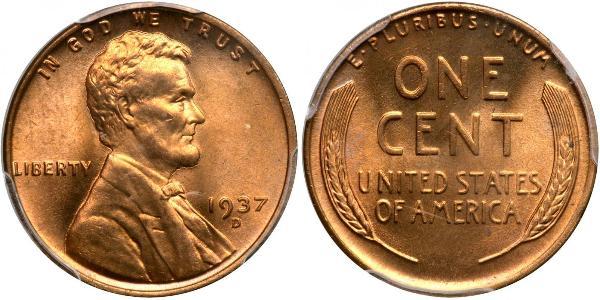 1 Цент США (1776 - ) Бронза Авраам Лінкольн (1809-1865)