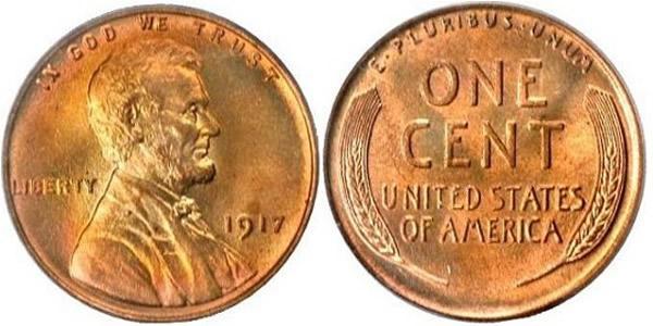1 Цент США (1776 - ) Бронза Авраам Линкольн (1809-1865)