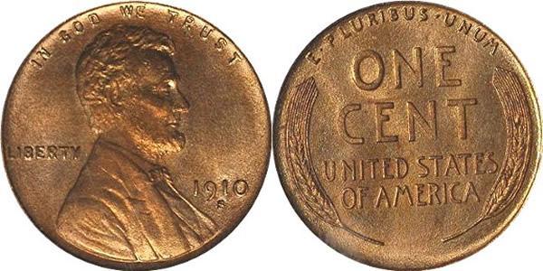 1 Цент США (1776 - ) Бронза Авраам Линкольн (1809-1865)