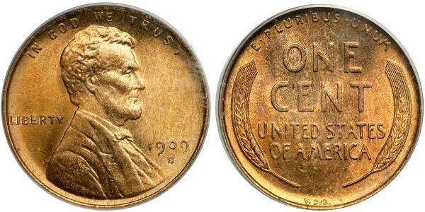 1 Цент США (1776 - ) Бронза Авраам Лінкольн (1809-1865)