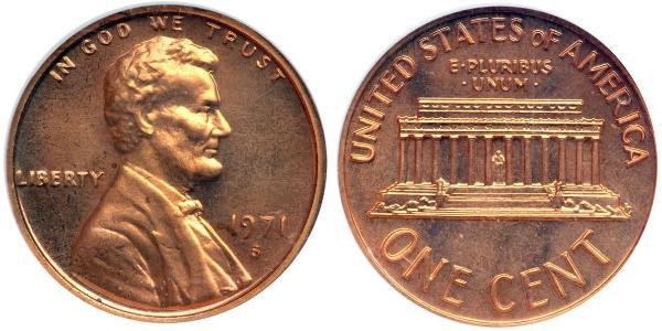 1 Цент США (1776 - ) Бронза Авраам Лінкольн (1809-1865)
