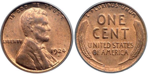 1 Цент США (1776 - ) Бронза Авраам Лінкольн (1809-1865)