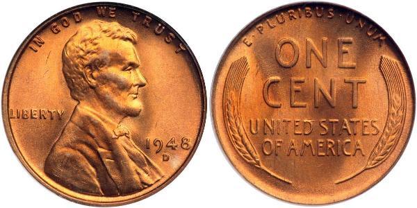 1 Цент США (1776 - ) Бронза Авраам Лінкольн (1809-1865)