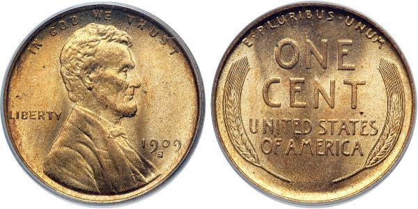 1 Цент США (1776 - ) Бронза Авраам Лінкольн (1809-1865)