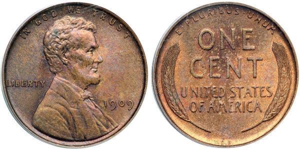 1 Цент США (1776 - ) Бронза Авраам Лінкольн (1809-1865)