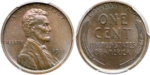 1 Цент США (1776 - ) Бронза Авраам Лінкольн (1809-1865)