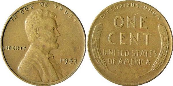 1 Цент США (1776 - ) Бронза Авраам Линкольн (1809-1865)