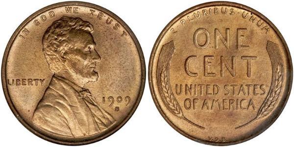 1 Цент США (1776 - ) Бронза Авраам Лінкольн (1809-1865)
