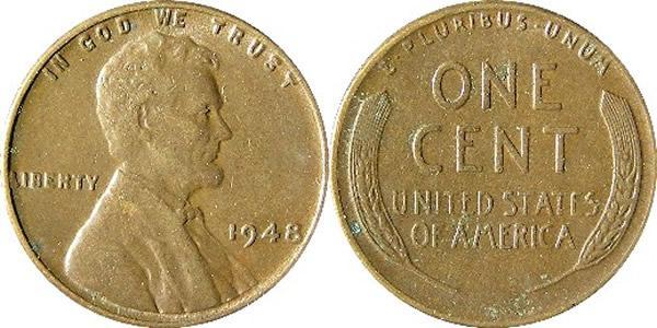 1 Цент США (1776 - ) Бронза Авраам Лінкольн (1809-1865)