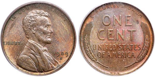 1 Цент США (1776 - ) Бронза Авраам Линкольн (1809-1865)