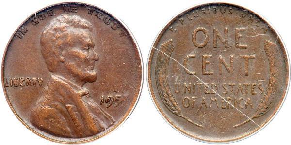 1 Цент США (1776 - ) Бронза Авраам Лінкольн (1809-1865)