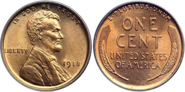 1 Цент США (1776 - ) Бронза Авраам Лінкольн (1809-1865)