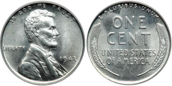 1 Цент США (1776 - ) Бронза Авраам Линкольн (1809-1865)