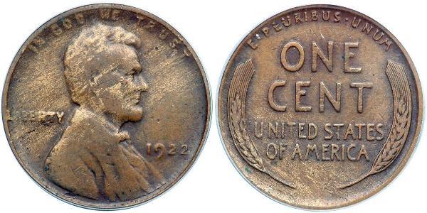 1 Цент США (1776 - ) Бронза Авраам Лінкольн (1809-1865)