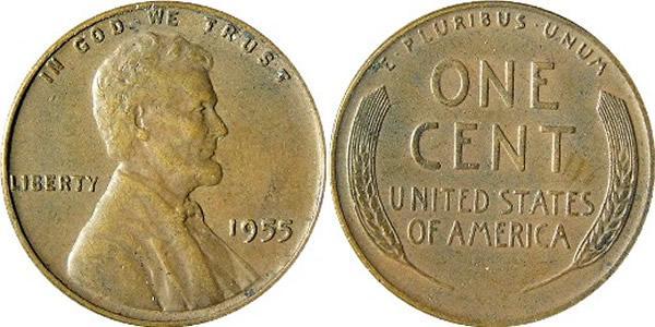 1 Цент США (1776 - ) Бронза Авраам Линкольн (1809-1865)