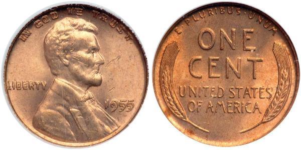 1 Цент США (1776 - ) Бронза Авраам Линкольн (1809-1865)