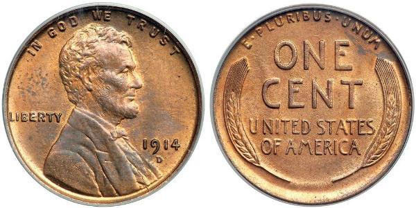 1 Цент США (1776 - ) Бронза Авраам Лінкольн (1809-1865)
