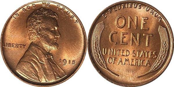 1 Цент США (1776 - ) Бронза Авраам Линкольн (1809-1865)