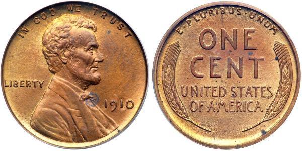 1 Цент США (1776 - ) Бронза Авраам Линкольн (1809-1865)