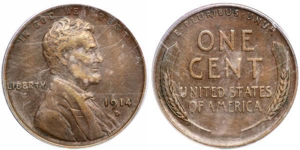 1 Цент США (1776 - ) Бронза Авраам Лінкольн (1809-1865)