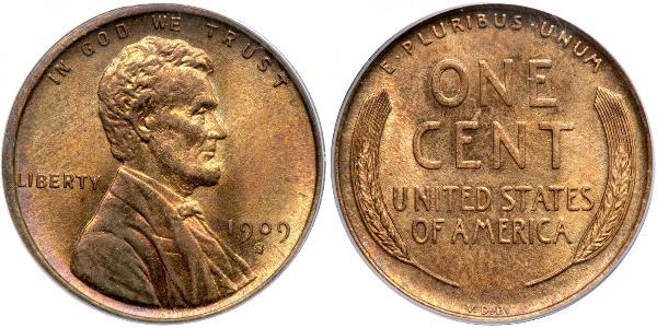 1 Цент США (1776 - ) Бронза Авраам Лінкольн (1809-1865)