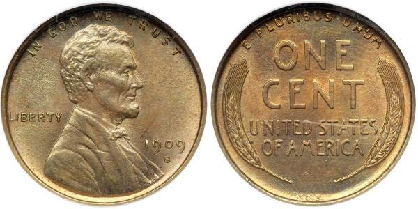 1 Цент США (1776 - ) Бронза Авраам Лінкольн (1809-1865)