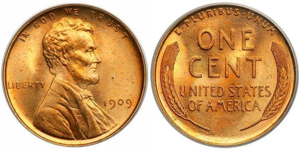 1 Цент США (1776 - ) Бронза Авраам Лінкольн (1809-1865)