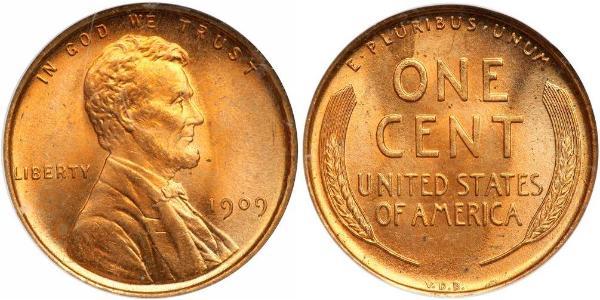 1 Цент США (1776 - ) Бронза Авраам Лінкольн (1809-1865)