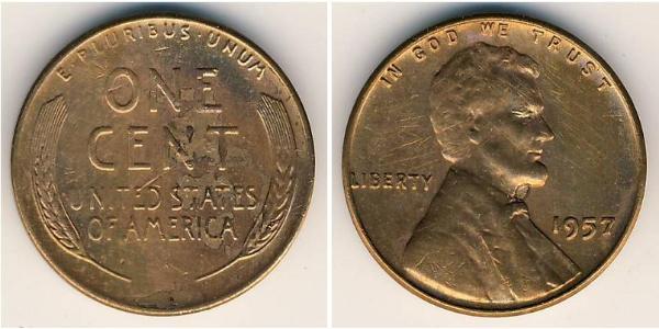 1 Цент США (1776 - ) Бронза Авраам Лінкольн (1809-1865)