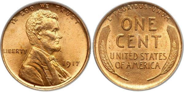 1 Цент США (1776 - ) Бронза Авраам Линкольн (1809-1865)