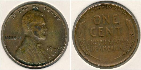 1 Цент США (1776 - ) Бронза Авраам Лінкольн (1809-1865)