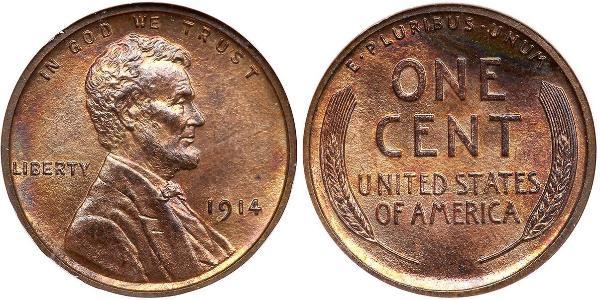 1 Цент США (1776 - ) Бронза Авраам Лінкольн (1809-1865)
