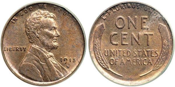 1 Цент США (1776 - ) Бронза Авраам Лінкольн (1809-1865)