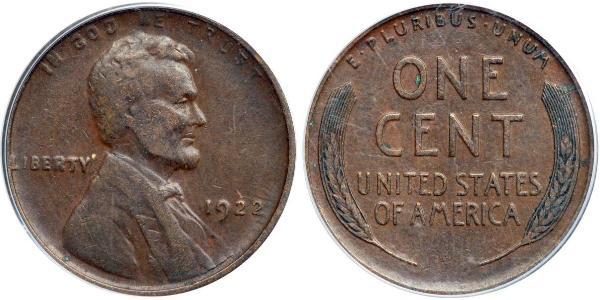 1 Цент США (1776 - ) Бронза Авраам Линкольн (1809-1865)