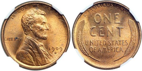 1 Цент США (1776 - ) Бронза Авраам Лінкольн (1809-1865)