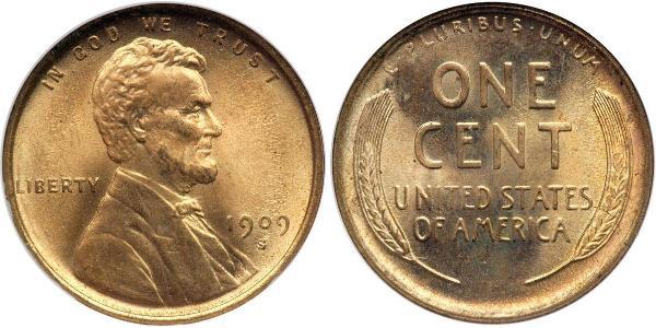 1 Цент США (1776 - ) Бронза Авраам Лінкольн (1809-1865)