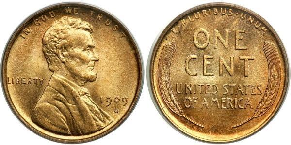 1 Цент США (1776 - ) Бронза Авраам Лінкольн (1809-1865)