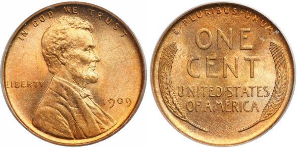 1 Цент США (1776 - ) Бронза Авраам Лінкольн (1809-1865)
