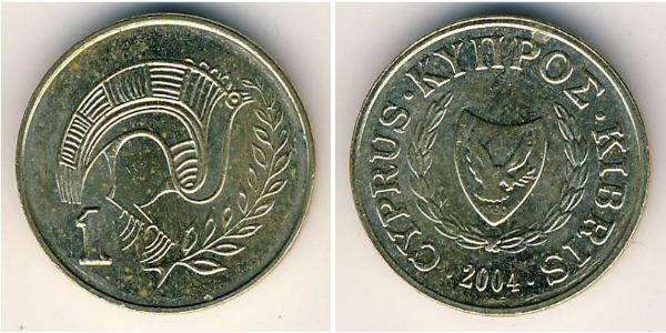 1 Цент Кіпр (1960 - ) Латунь 