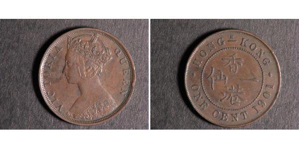 1 Цент Гонконг Медь Виктория (1819 - 1901)