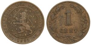 1 Цент Королевство Нидерланды (1815 - ) Медь 